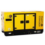 KDE14SS3 12.5kVA Stage V Silent Diesel Generator - front side view showing access doors
