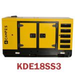 KDE18SS3 18kVA Silent Diesel Generator rear View