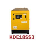 KDE18SS3 18kVA Silent Diesel Generator Side View with Control Panel