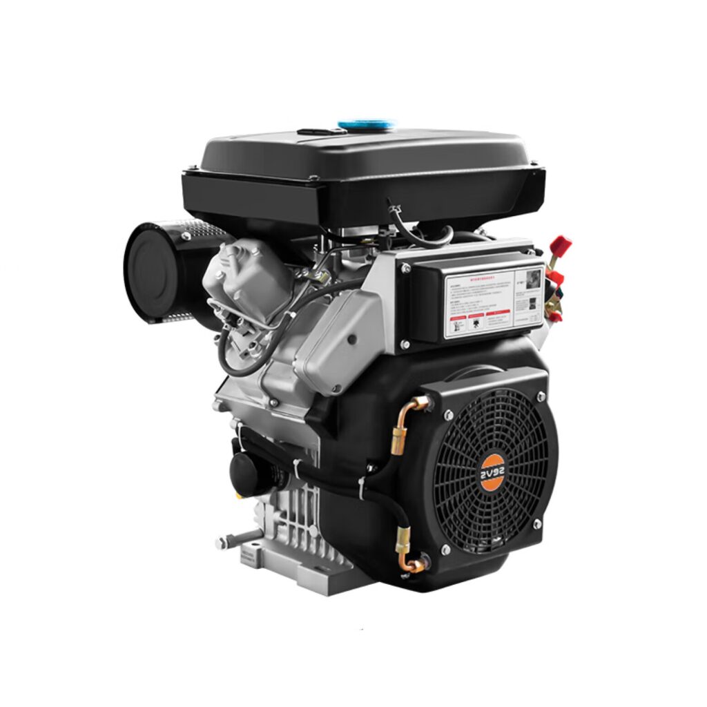 2V92, 15.5kw V-twin air-cooled diesel engine front view